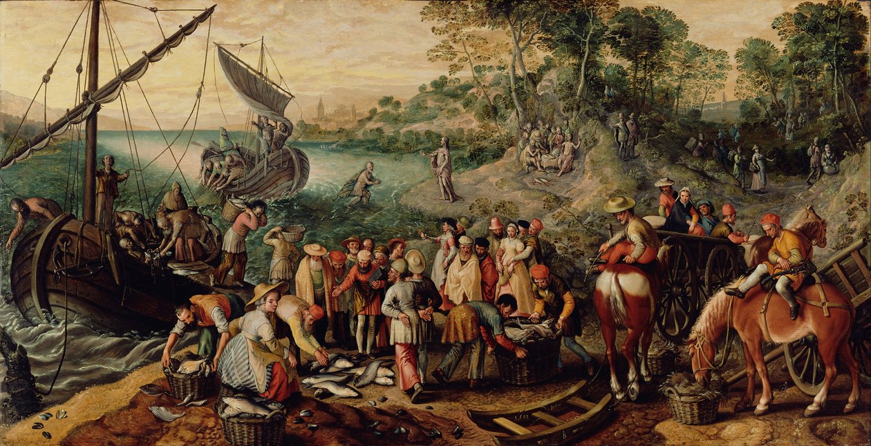 Det mirakuløse udkast til fisk af Joachim Beuckelaer