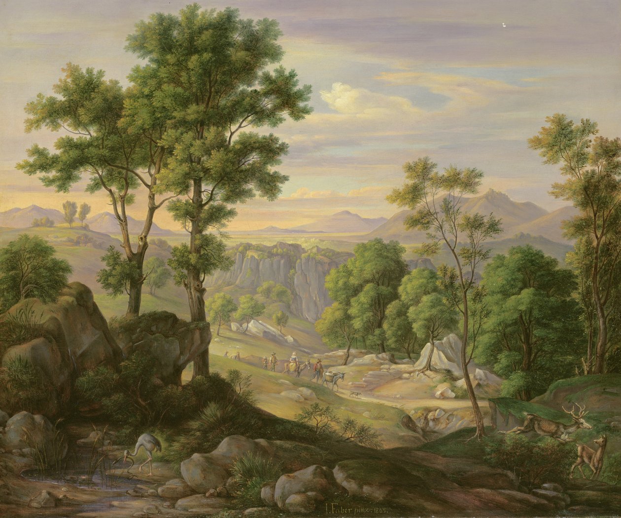 Italiensk Landskab, 1845 af Joachim Faber