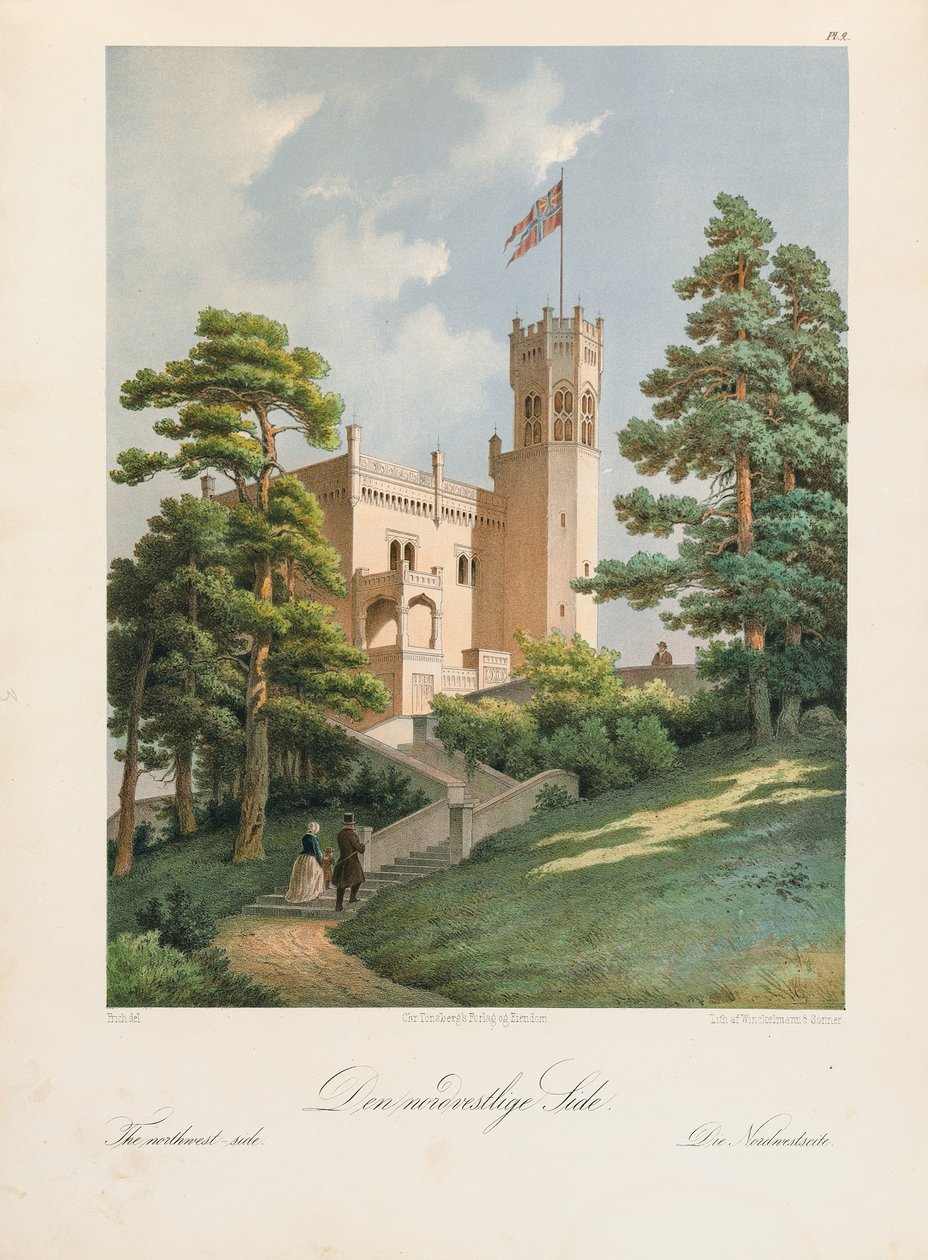 Oscarshal Northwest Side, 1852 af Joachim Frich