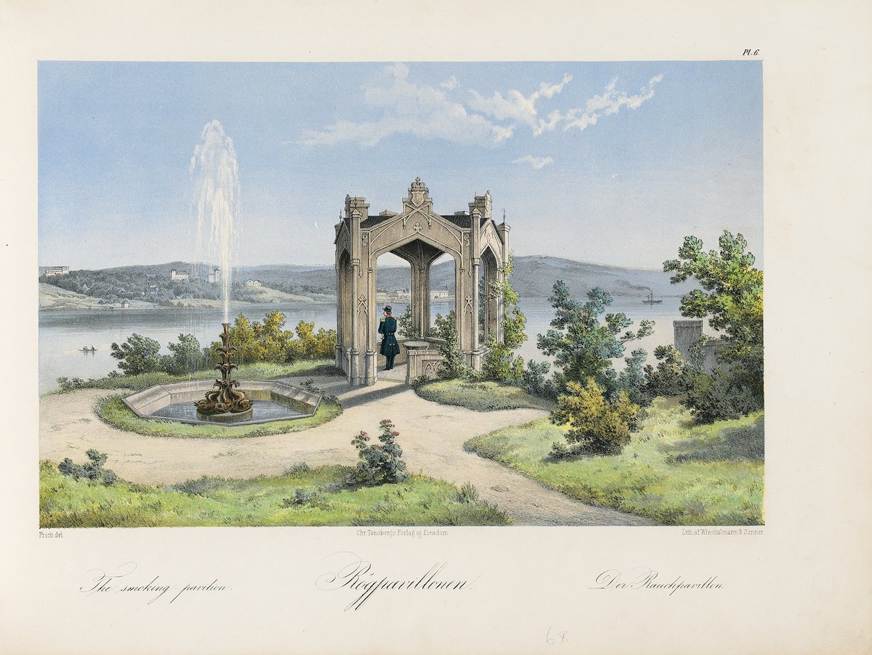 Oscarshal rygepavillon, 1852 af Joachim Frich