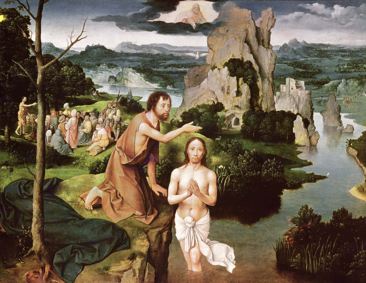 Kristi dåb, ca. 1515 af Joachim Patinir