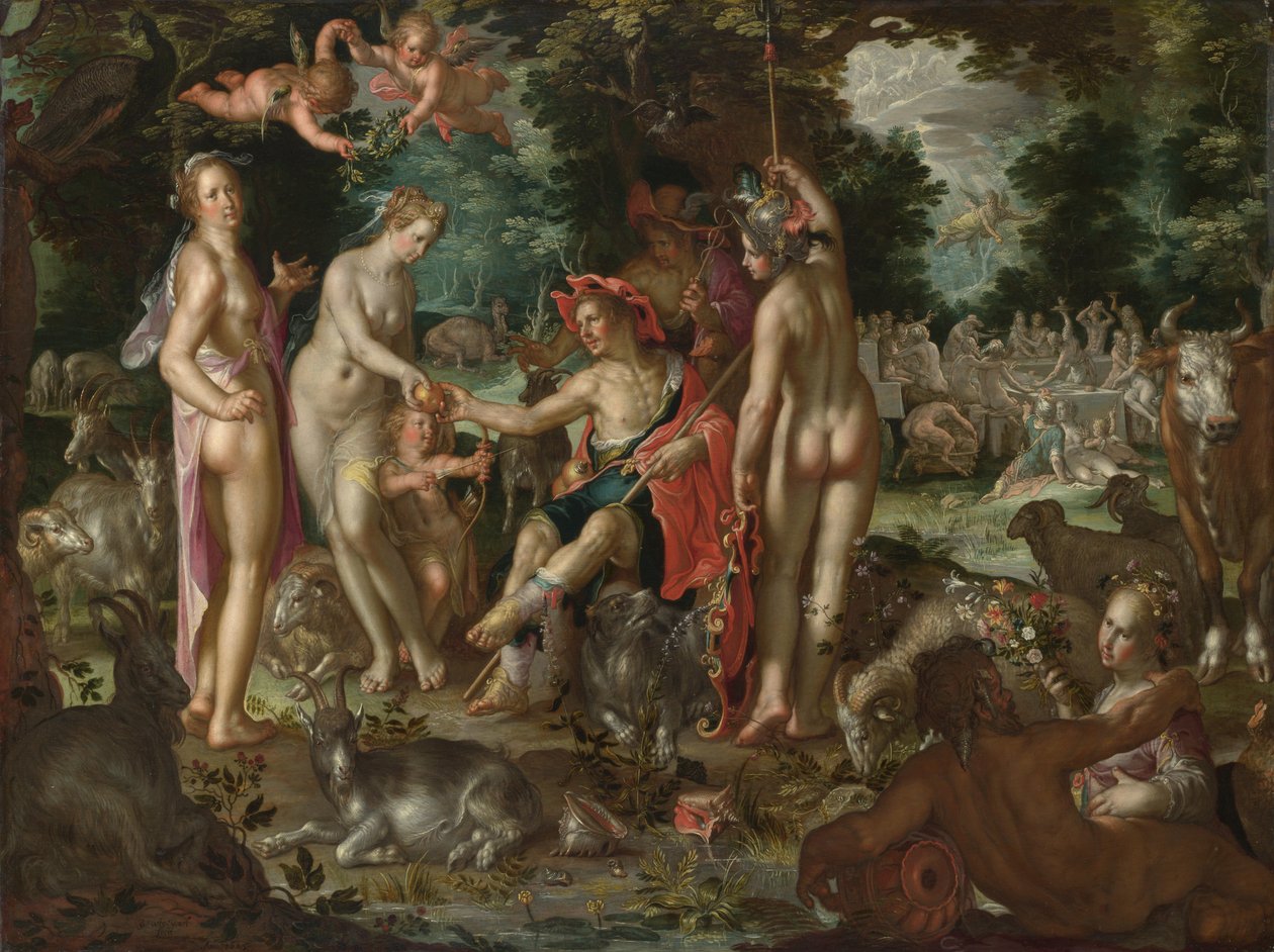 Dommen i Paris af Joachim Wtewael or Utewael