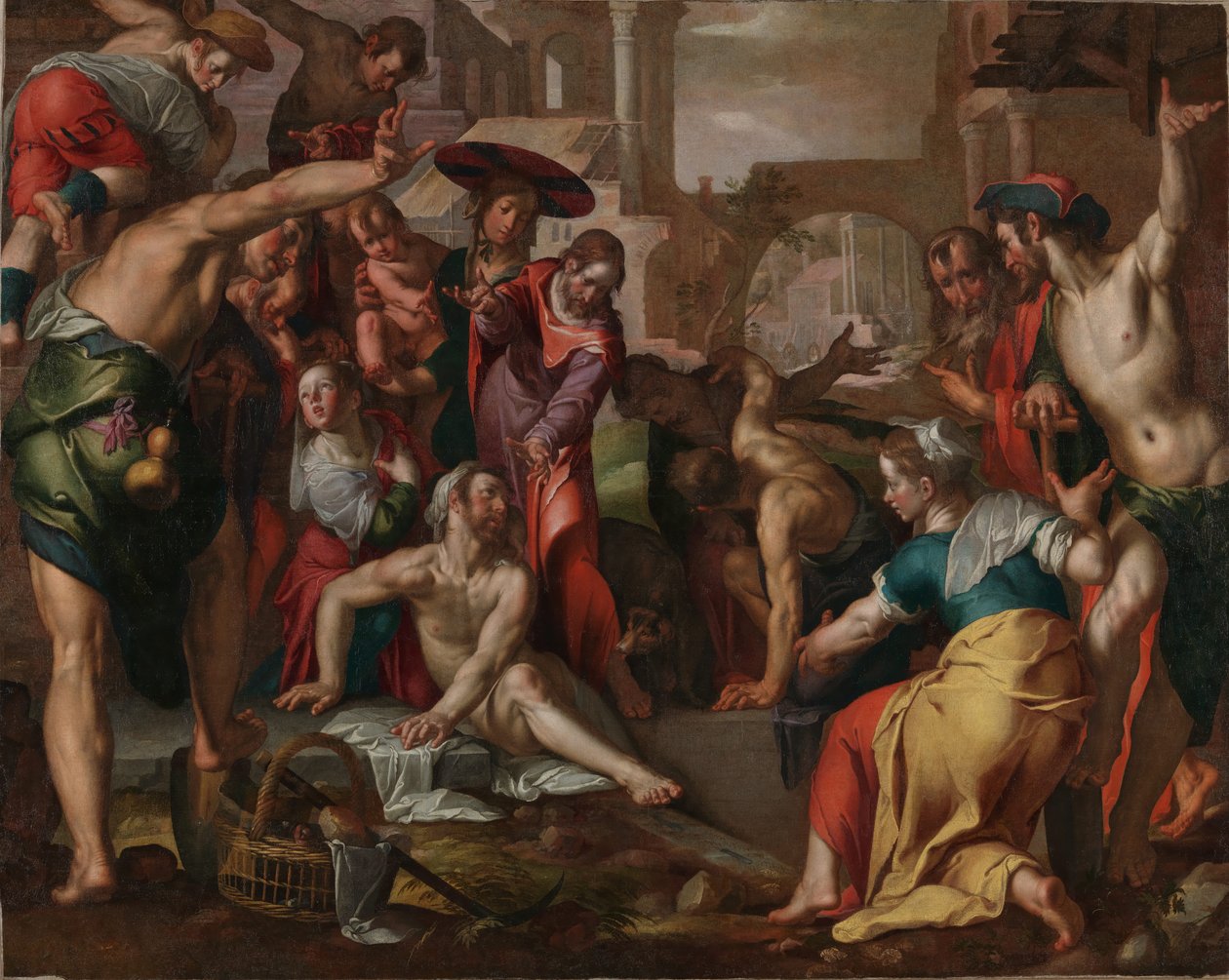 Opstandelsen af Lazarus af Joachim Wtewael or Utewael