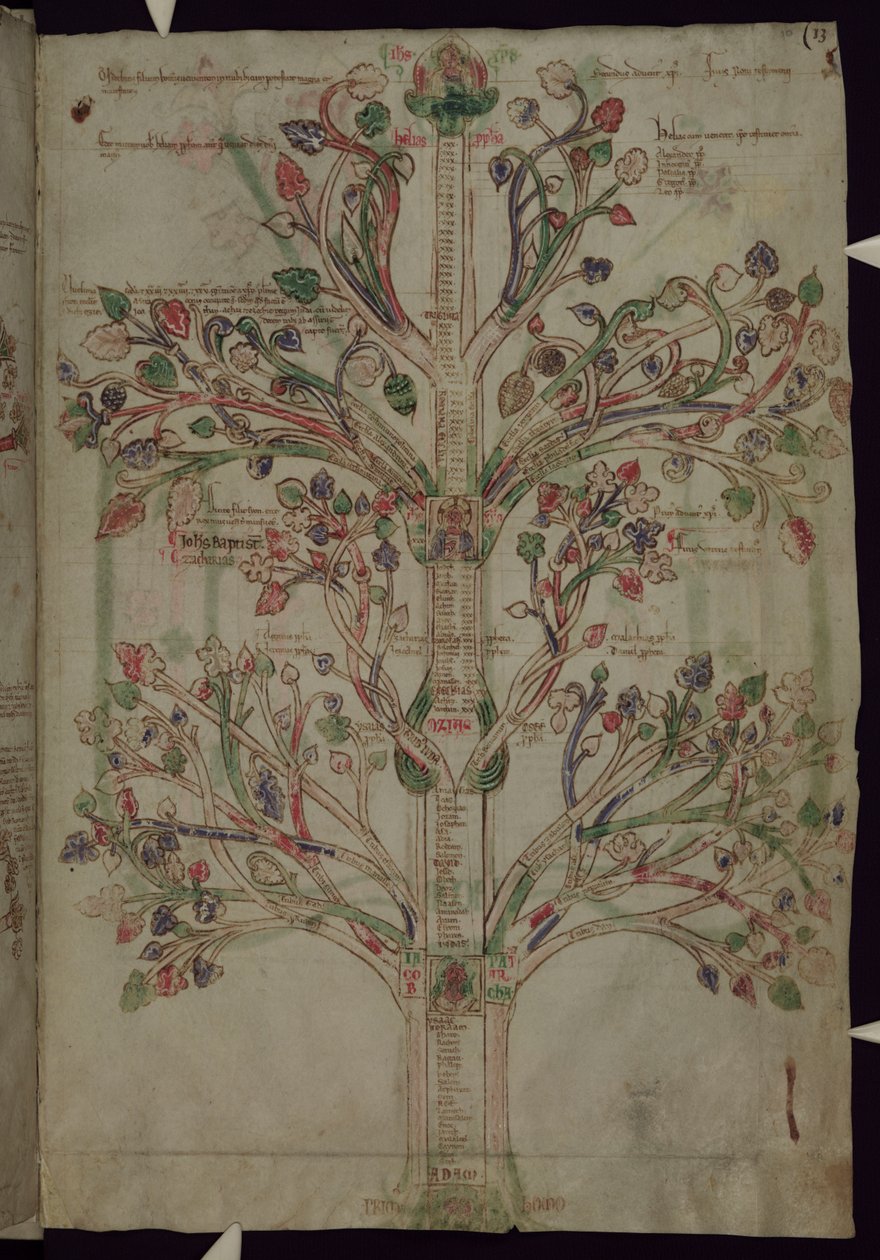 MS 255A fol.10r Livets træ, fra Liber Figuarum af Joachim of Fiore
