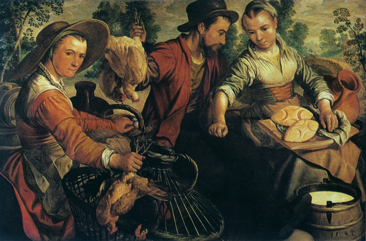 På markedet, c1554-1574 af Joachim Beuckelaer