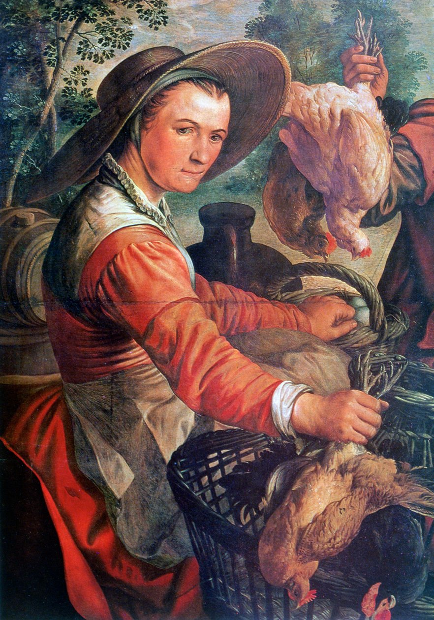 På markedet, detalje, c1550-1537 af Joachim Beuckelaer