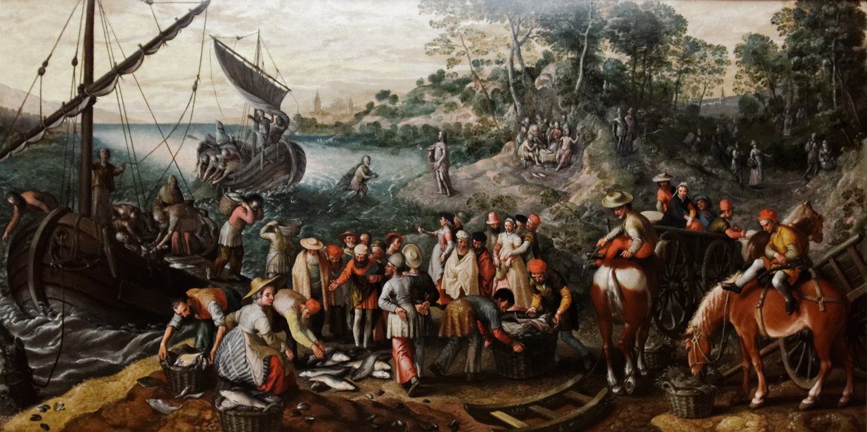 Det mirakuløse træk af fisk af Joachim Beuckelaer