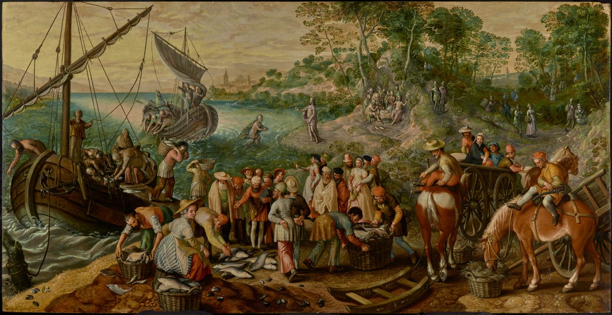 Det mirakuløse træk af fisk af Joachim Beuckelaer