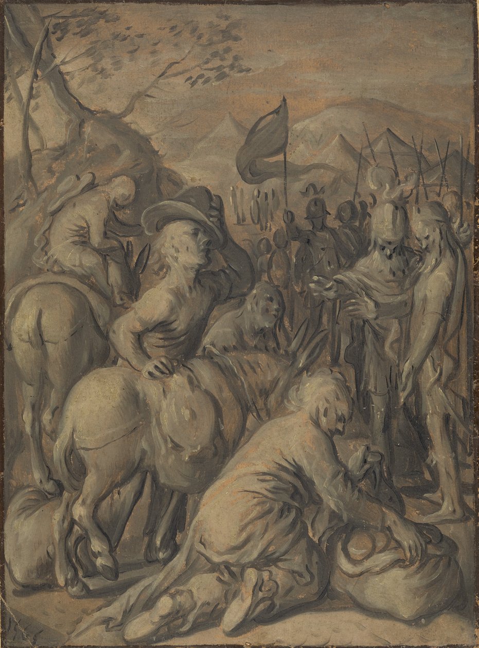 Gibeonitternes narrestreger af Joachim Beuckelaer