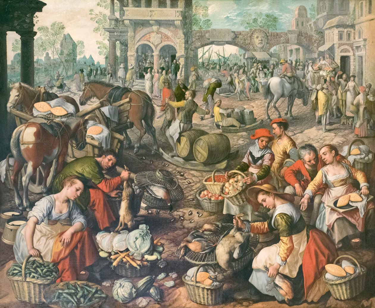 Markedspladsen, Joachim Beuckelaer (olie på lærred) af Joachim Beuckelaer