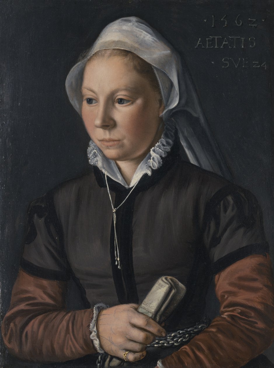 Portræt af en ung kvinde, 1562 af Joachim Beuckelaer
