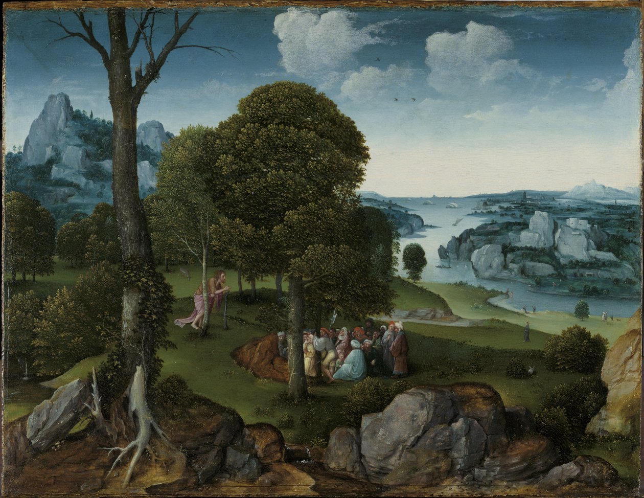 Landskab med Johannes Døberens prædiken af Joachim Patinir
