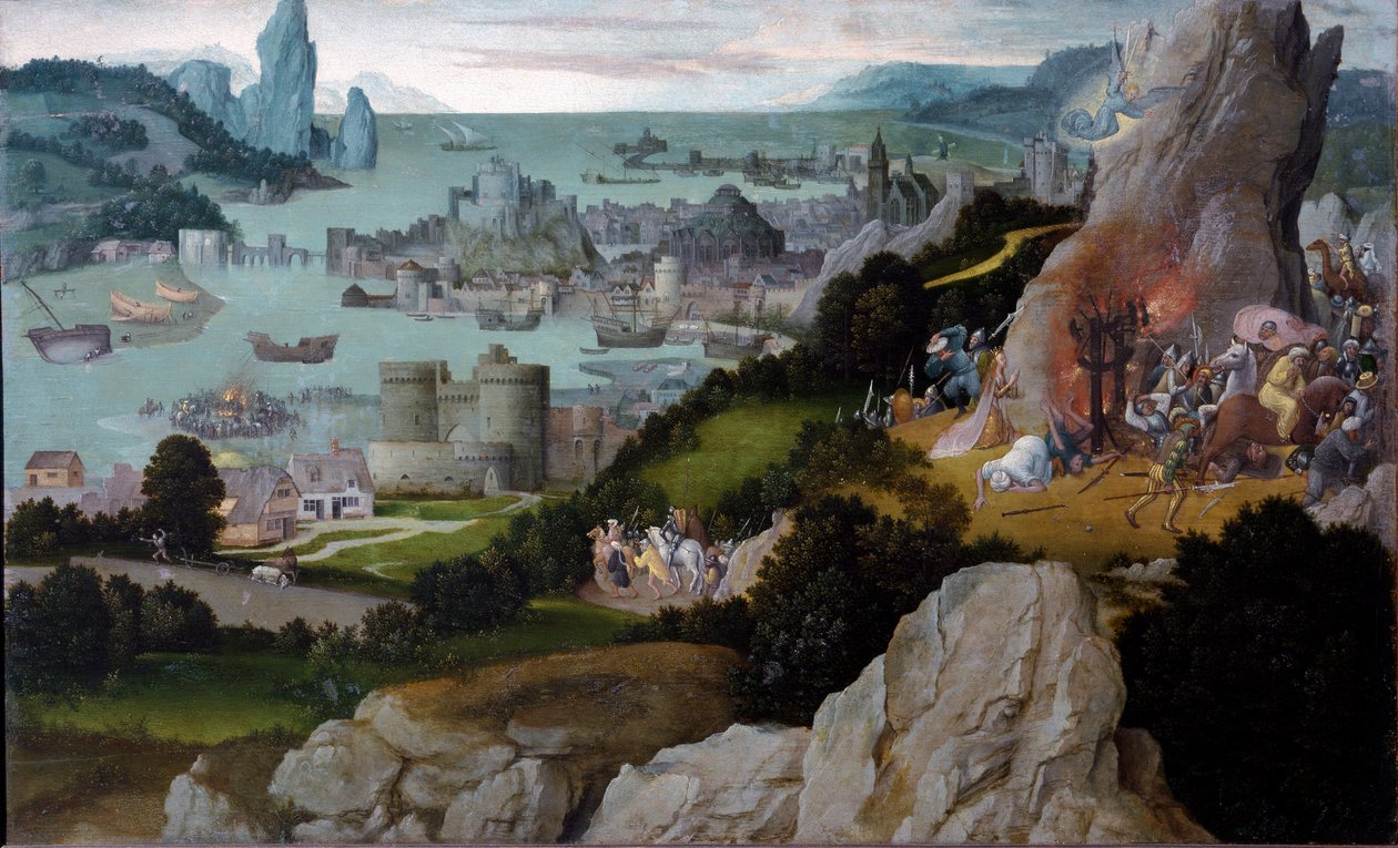 Den hellige Katarina af Alexandrias martyrium (maleri af Joachim Patinir