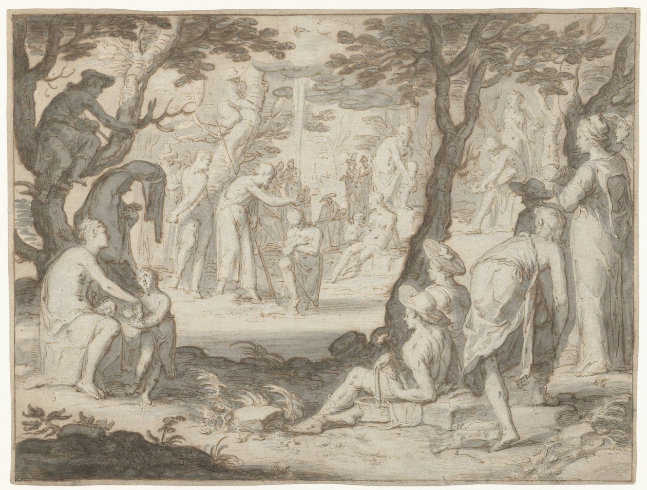 Kristi dåb af Joachim Wtewael or Utewael