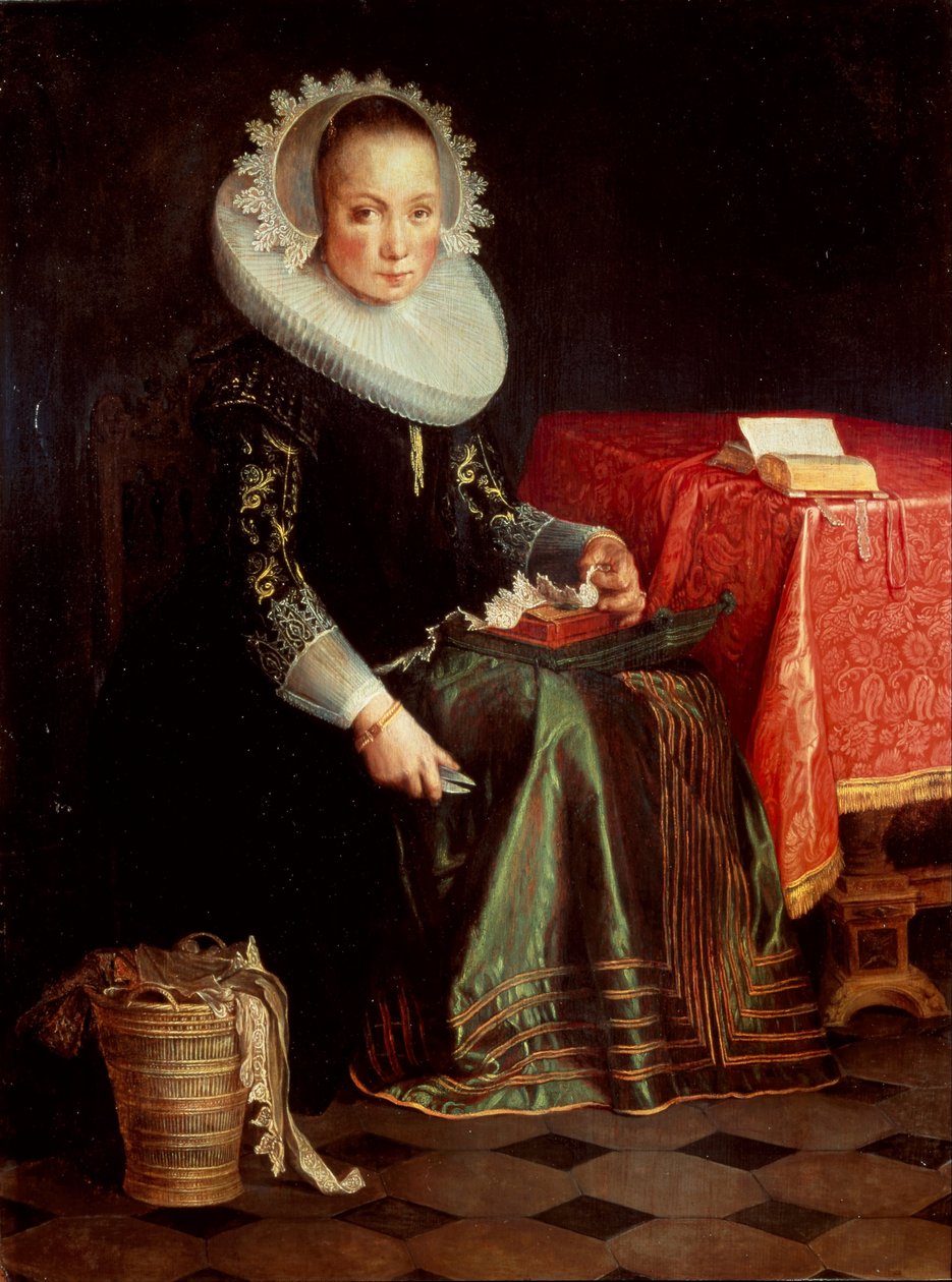 Portræt af Eva Wtewael 1607-1635, 1628 af Joachim Wtewael or Utewael