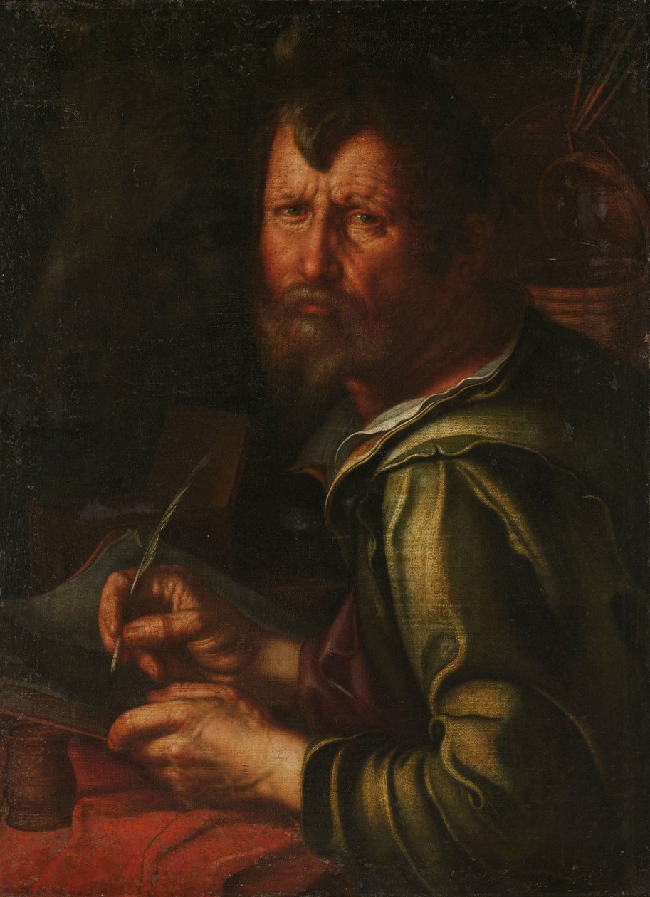 Evangelisten Sankt Lukas af Joachim Wtewael or Utewael