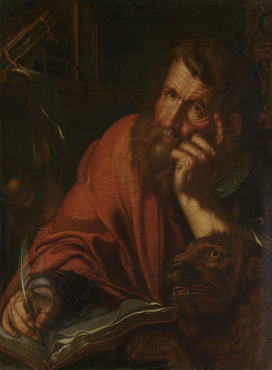 Evangelisten Sankt Markus af Joachim Wtewael or Utewael