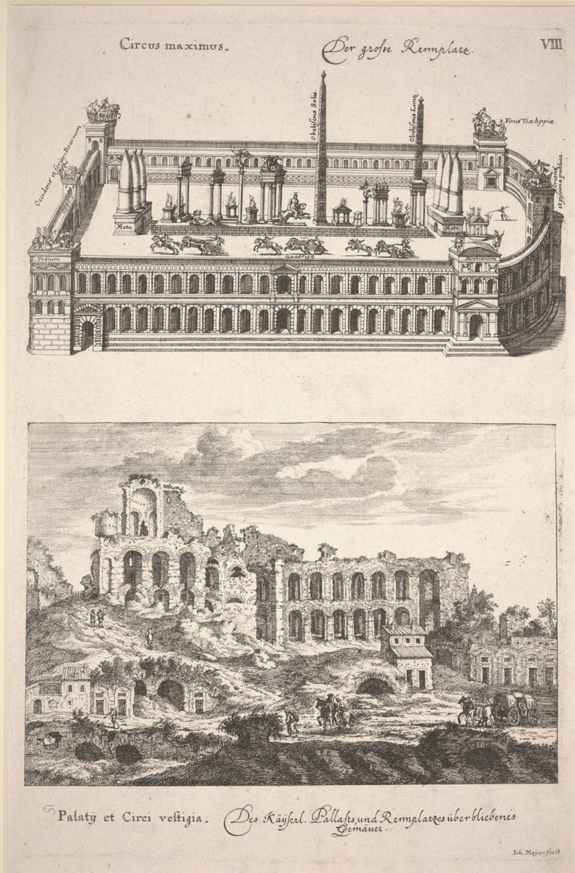 Illustration fra "Des Alten und Neuen Roms Grosser Schau-Platz" af Joachim von Sandrart af Joachim von Sandrart