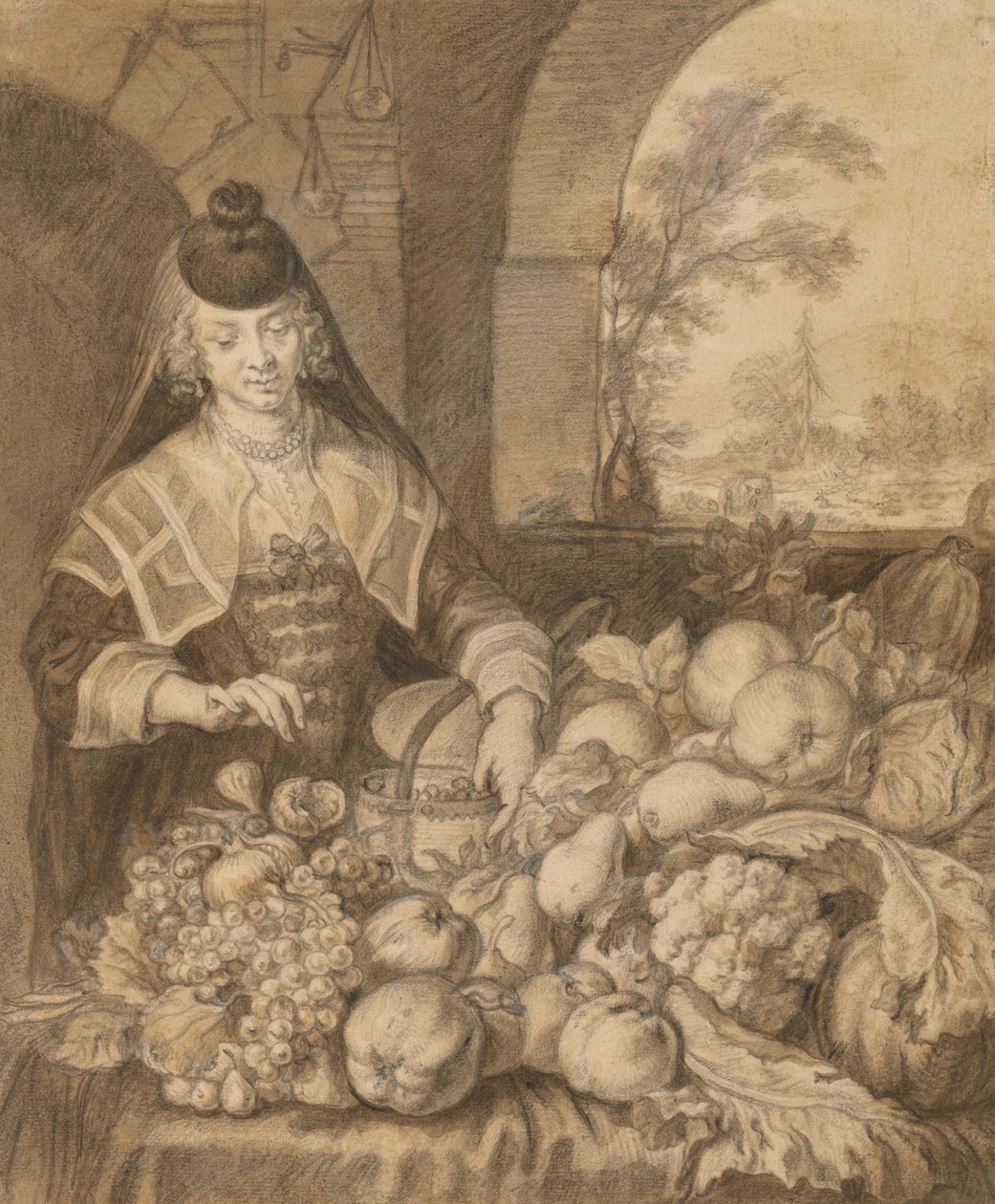 Personificering af september af Joachim von Sandrart
