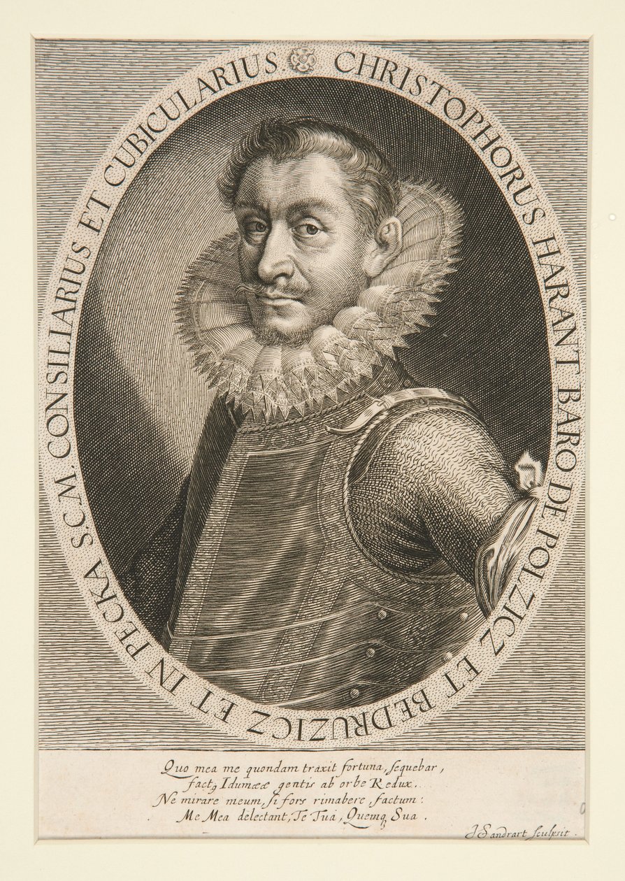 Portræt af Christophorus Harant af Joachim von Sandrart