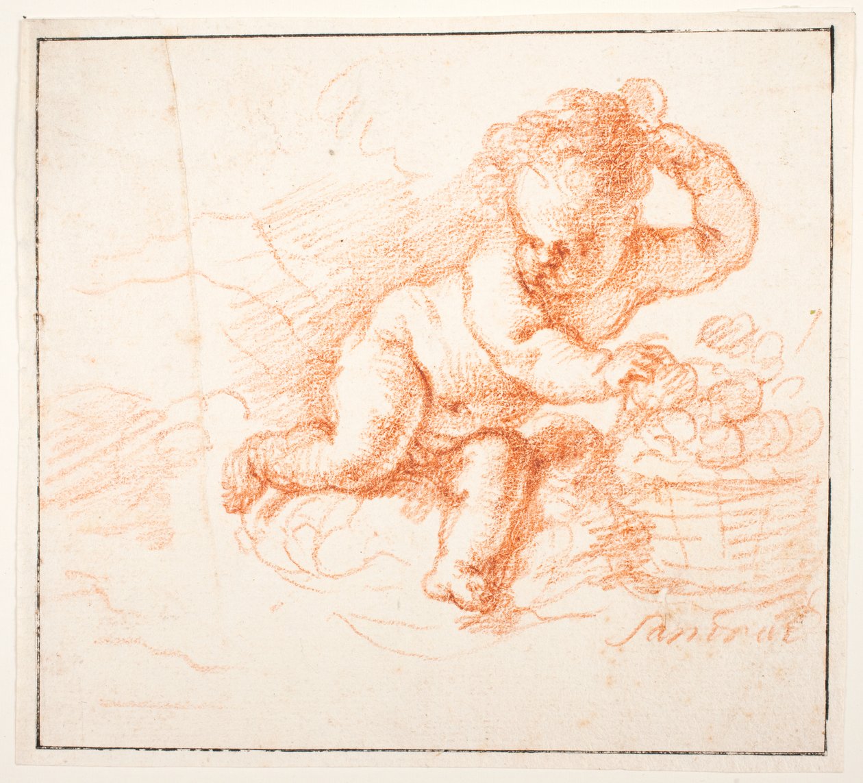 Putti samler frugt af Joachim von Sandrart