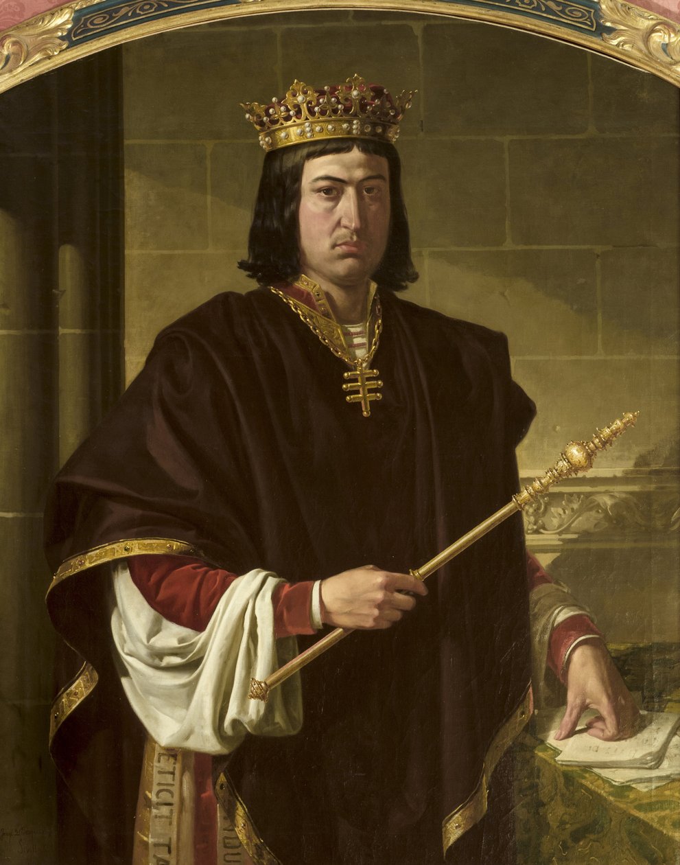 Portræt af kong Ferdinand II af Aragon (1452-1516) af Joachin Dominguez Becquer