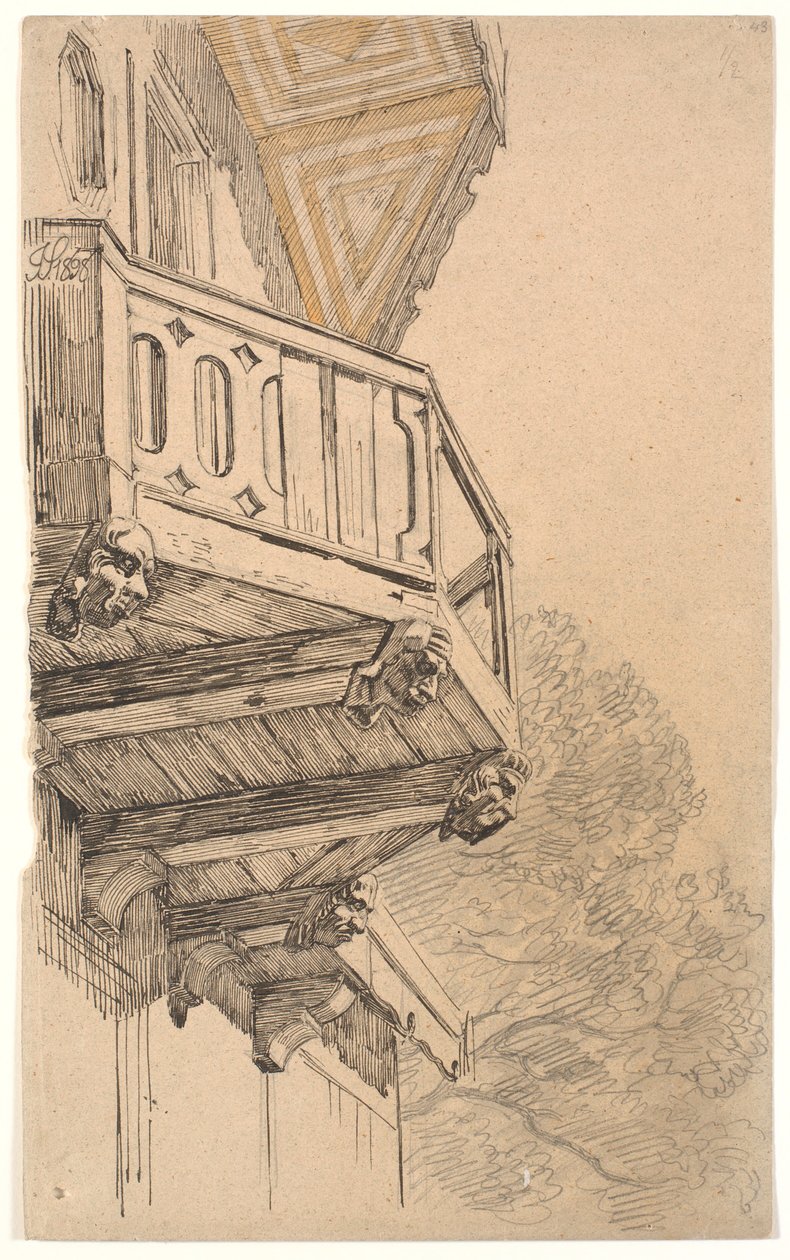 En fløj af H.C. Aggersborgs villa i Classens Have af Joakim Frederik Skovgaard