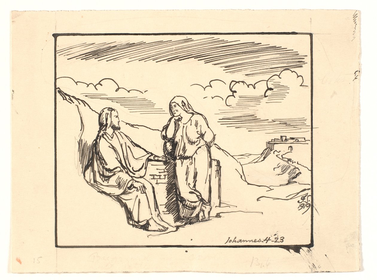 Kristus og den samaritanske kvinde af Joakim Frederik Skovgaard