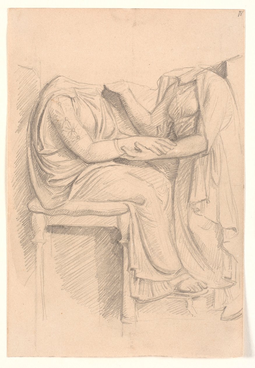 Studie efter loftsgravrelief af Joakim Frederik Skovgaard