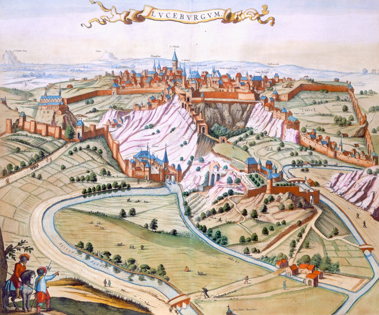 Luxembourg, hertugdømmets hovedstad af Joan Blaeu
