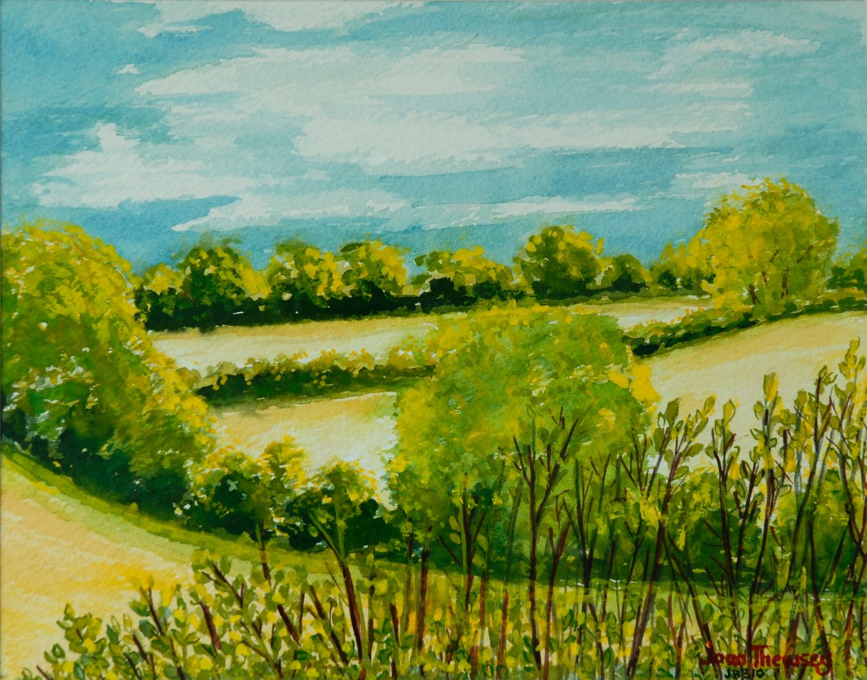 August Landskab, Suffolk af Joan Thewsey