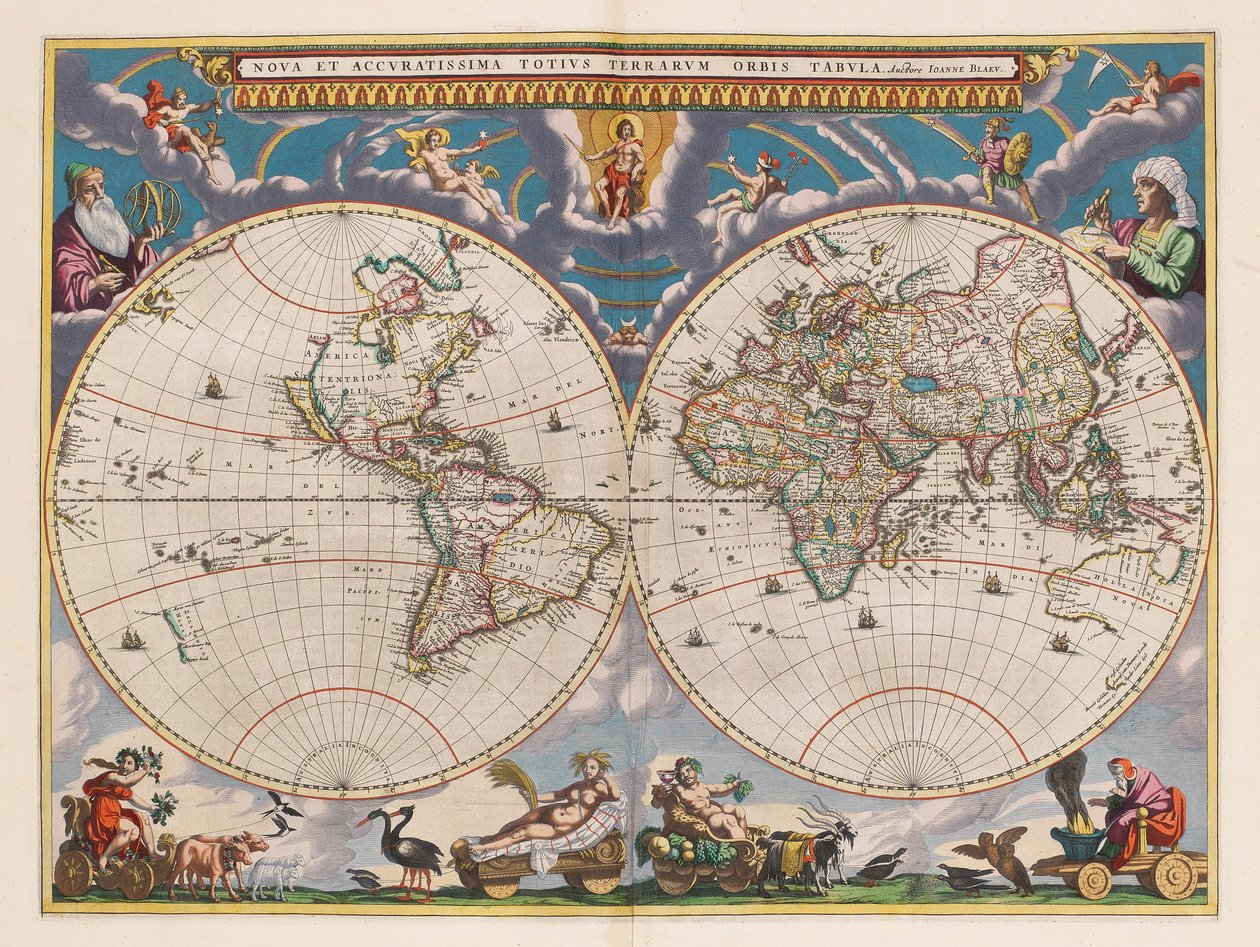 Le grand atlas, ou cosmographie Blauiane, en laquelle est exactement descrit le terre, la mer, et le ciel, vol.I af Joan Blaeu