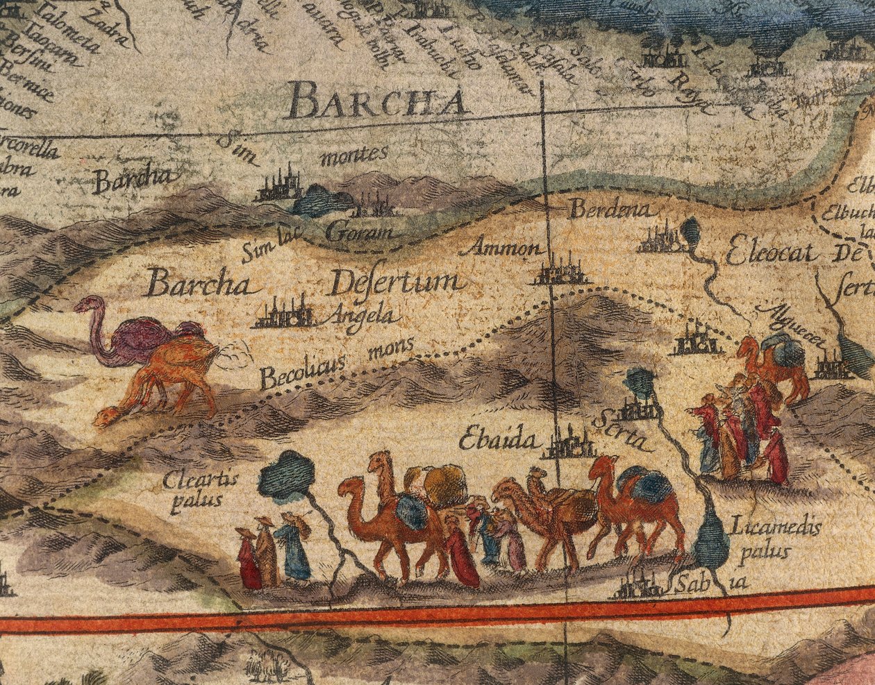 Kort over Afrika i 1686 af Joan Blaeu, detaljer af Joan Blaeu