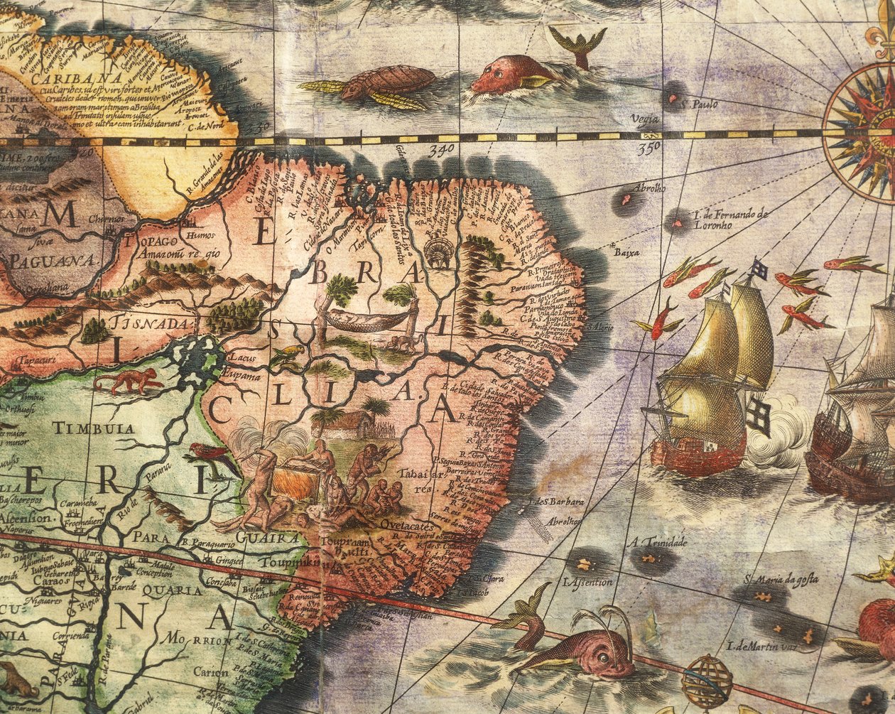 Kort over Amerika skabt af Joan Blaeu af Joan Blaeu