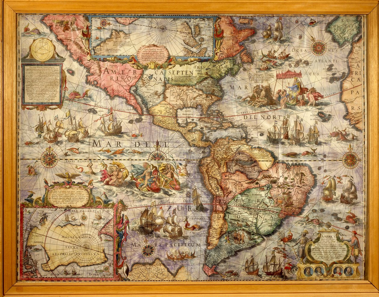 Kort over Amerika skabt af Joan Blaeu af Joan Blaeu