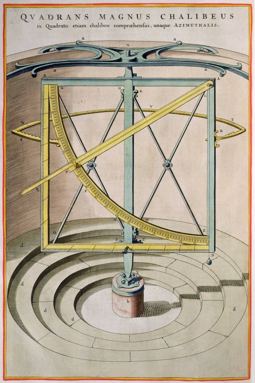 Quadrans Magnus Chalibeus side fra Atlas Major, 1662 af Joan Blaeu