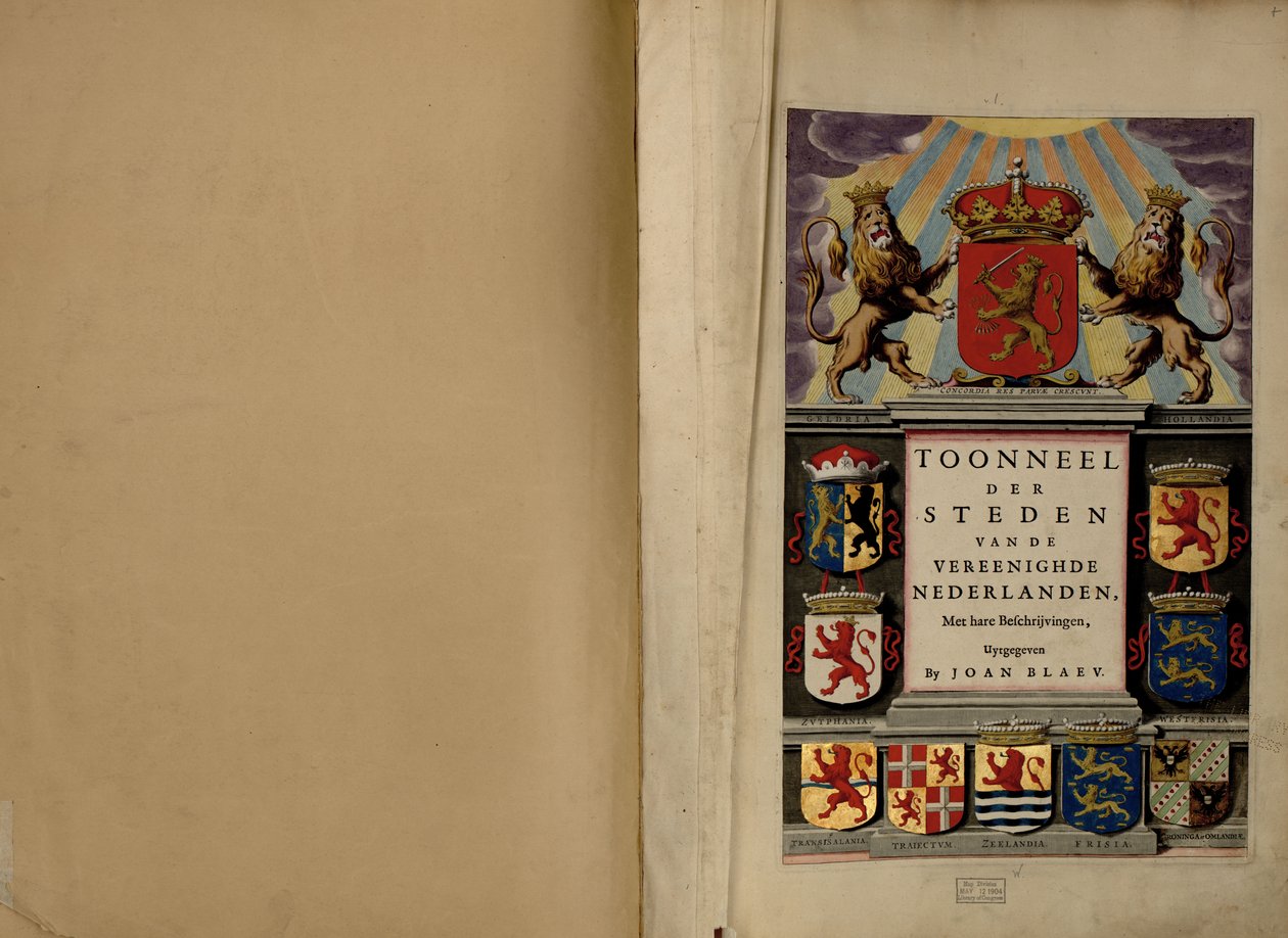 Toneel af byerne i De Forenede Holland, med deres beskrivelser af Joan Blaeu