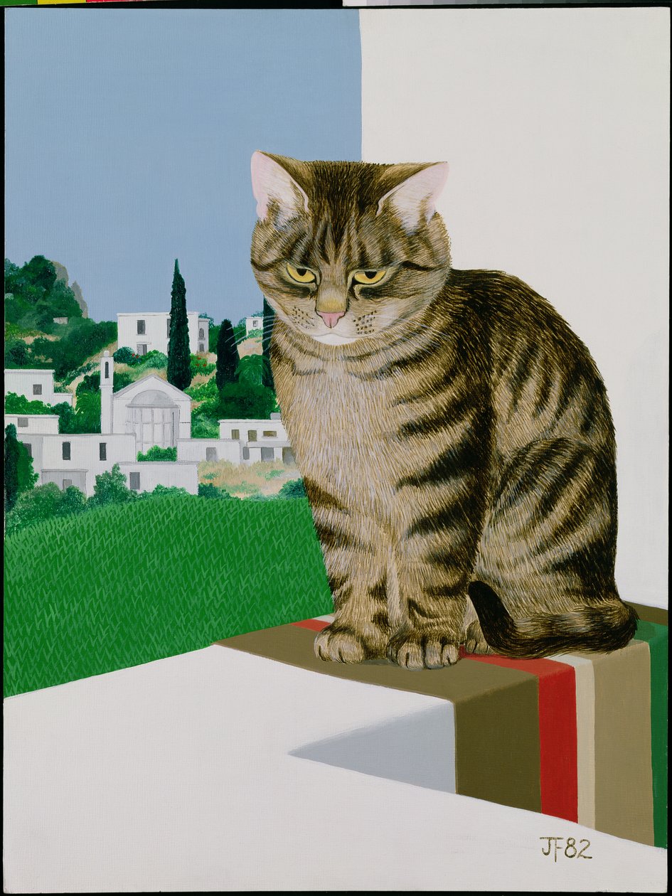 Tabby kat i vinduet af Joan Freestone