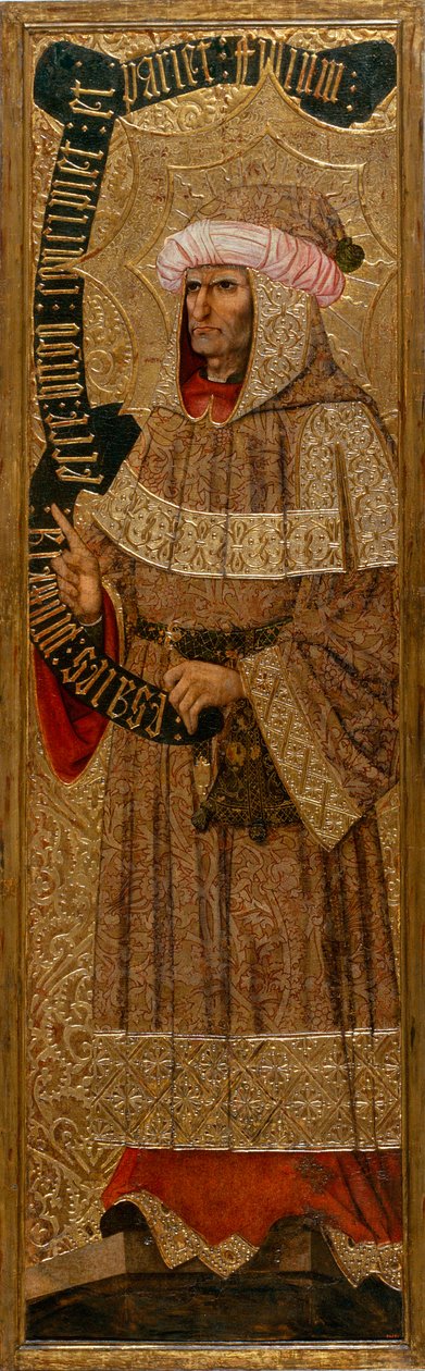 Isaie - Isaiah - Maleri af Joan Gasco (aktiv 1500-1529) - ca. 1500 - Tempera på panel - 226,9x64,7 - Nationalmuseet for kunst i Catalonien, Barcelona af Joan Gascó