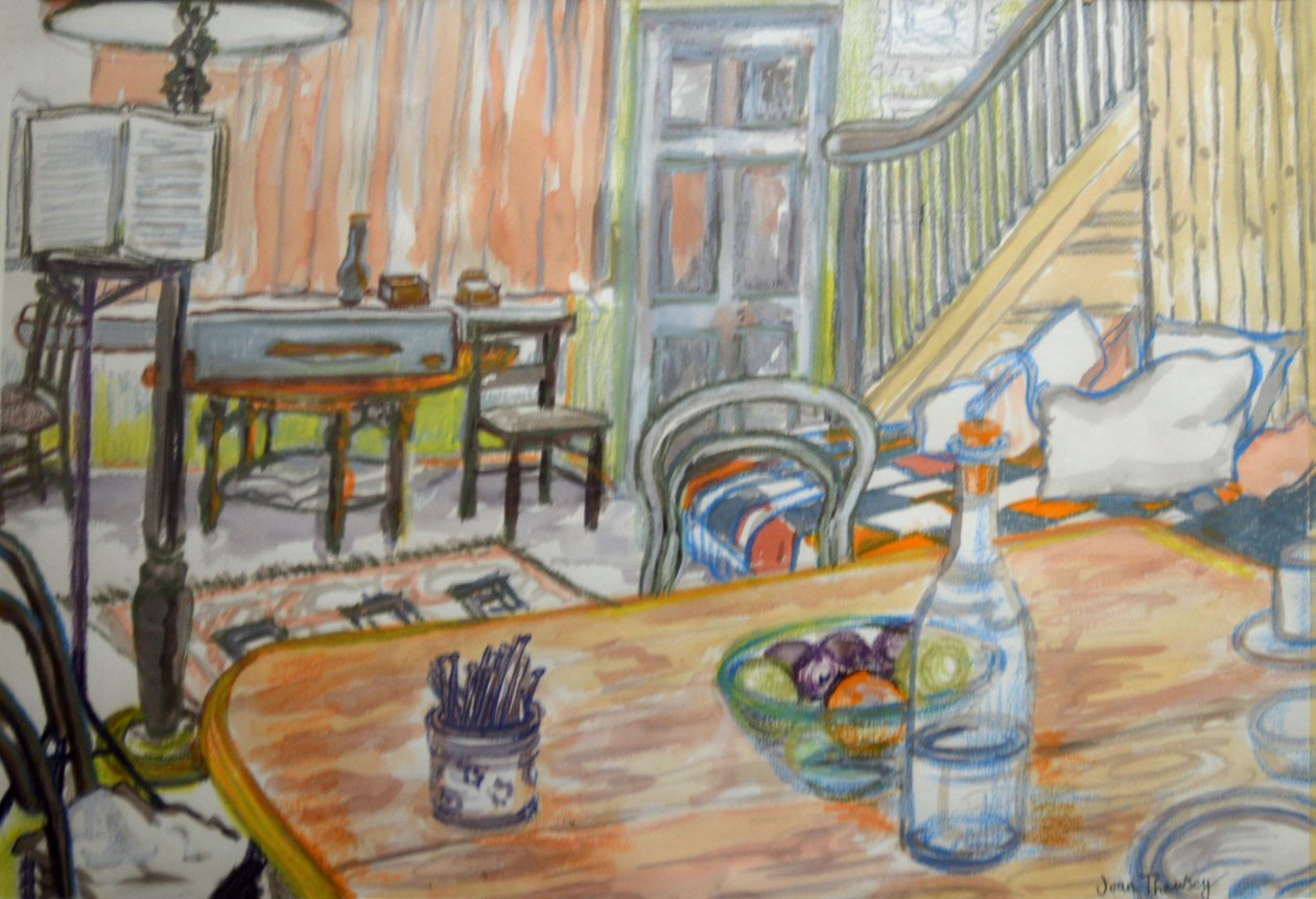 Clare Lises musikstudie, (gouache) af Joan Thewsey