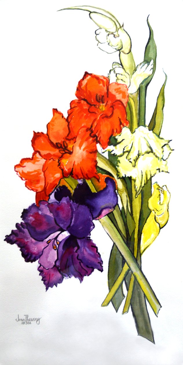Gladioli, 2011 af Joan Thewsey