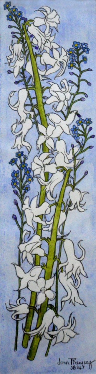 Hyacinter og forglemmigej,2012 af Joan Thewsey
