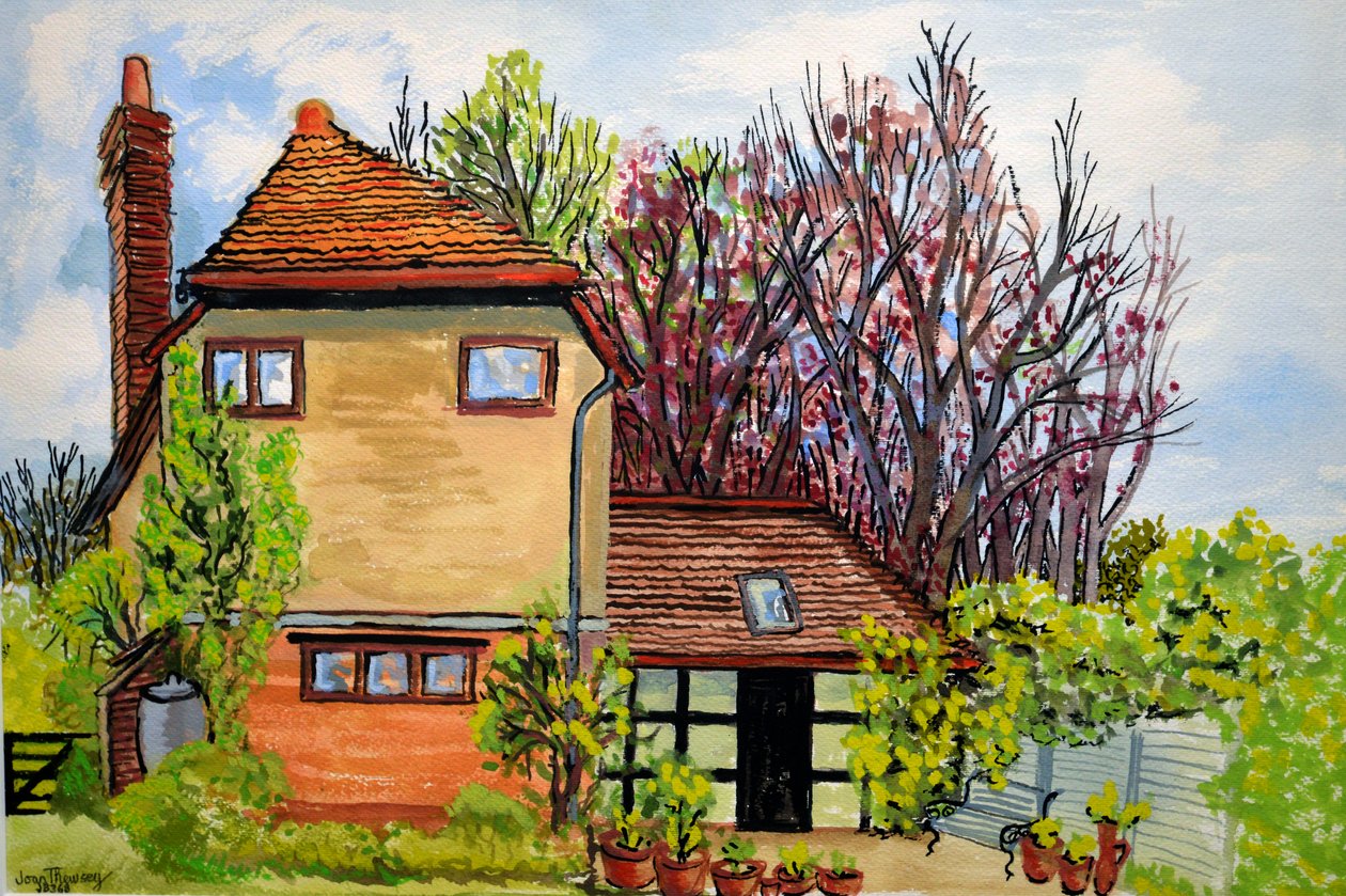 Rose Cottage, Cookham, Lord Astors Farm Cliveden, 2009 af Joan Thewsey