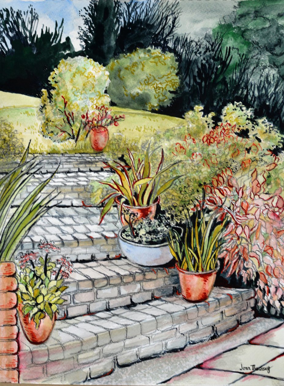 Trappe op til haven, 2014 af Joan Thewsey
