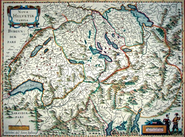 Nyt kort over Schweiz af Joannes Jansson