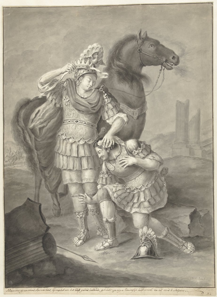 Alexander og Lysimachus af Joannis Jacobus Bijlaert
