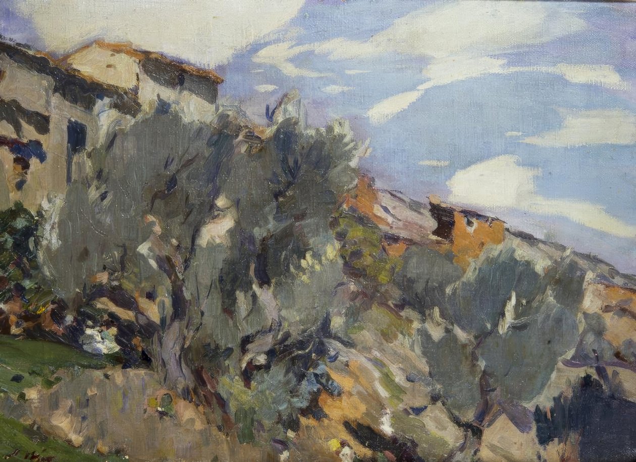 Landsby, appelsinlund af Joaquim Mir i Trinxet