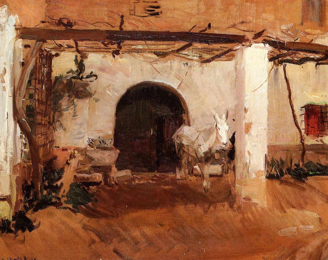  Huerta-huset, Valencia af Joaquín Sorolla