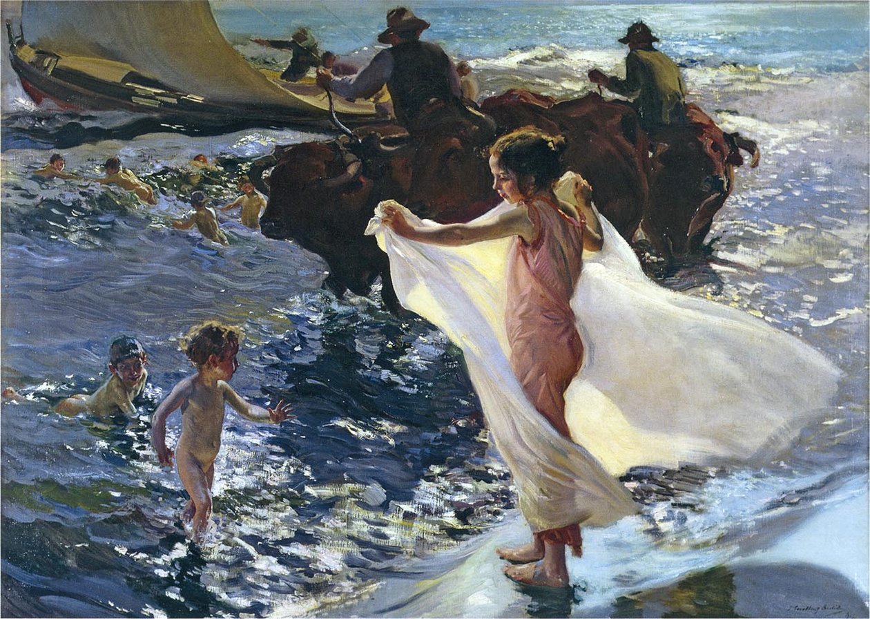 Badetiden af Joaquín Sorolla