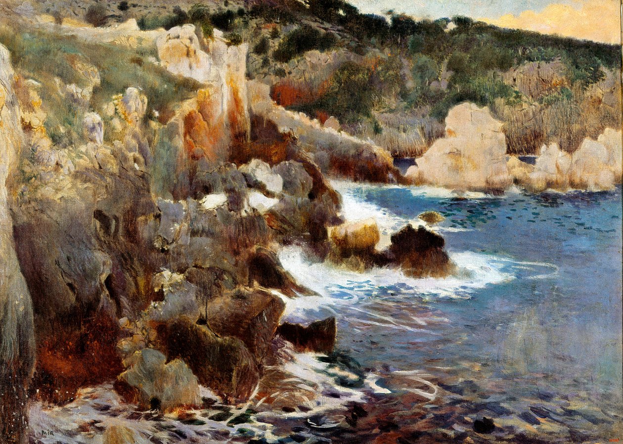 Fortryllet hule (Majorca, Mallorca). Maleri af Joaquim Mir i Trinxet (1873-1940), ca. 1901. Olie på lærred. Barcelona, ​​Cataloniens nationale kunstmuseum. af Joaquin Mir Trinxet